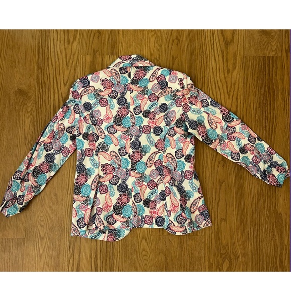 Paisley print blazer pink and turquoise - Picture 3 of 3